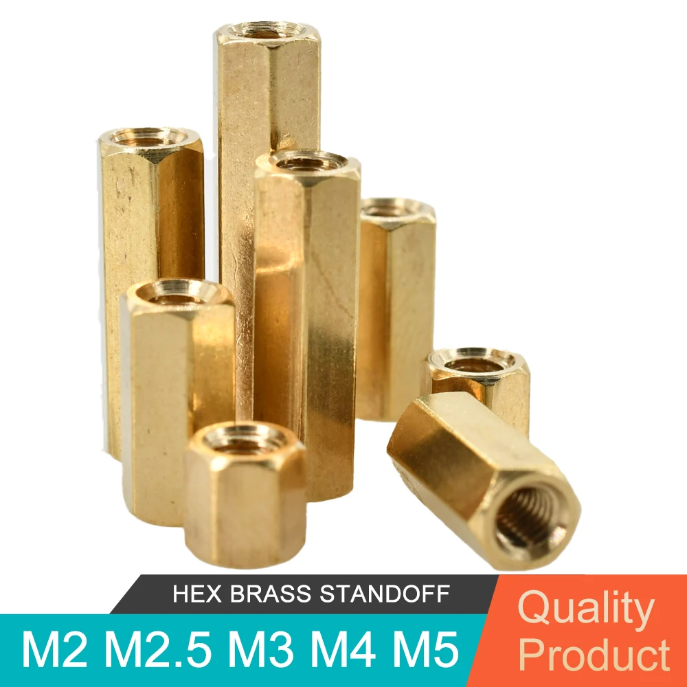 M2-M2-5-M3-M4-M5-Double-Pass-Hex-Brass-Male-Female-Standoff-Board ...