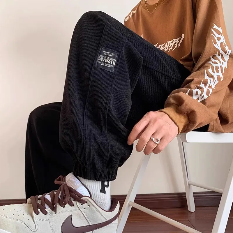 2025 New Men's Corduroy Casual Pants Autumn Winter Wear Resistant Dirt Proof Loose Fit Sport Style Trousers for Working - 2