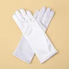 5-12 Years Girls Princess Accessories Kids Satin Gloves For Costume Children Birthday Halloween Party Cosplay Gloves Gift 2