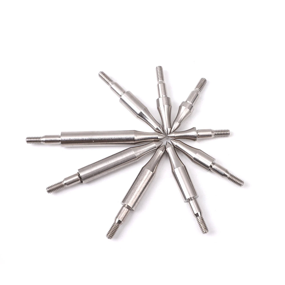 Archery Arrowhead 6/12pcs Stainless Steel Arrow Point Tip Broadhead Head for ID6.2mm OD7.6/8.0mm Arrows Shaft