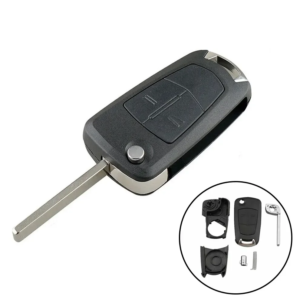2 Button Remote Flip Key Fob Case 2 Keys Shell Case Accessories for Opel Corsa D Zafira B Astra H Tigra Vehicles