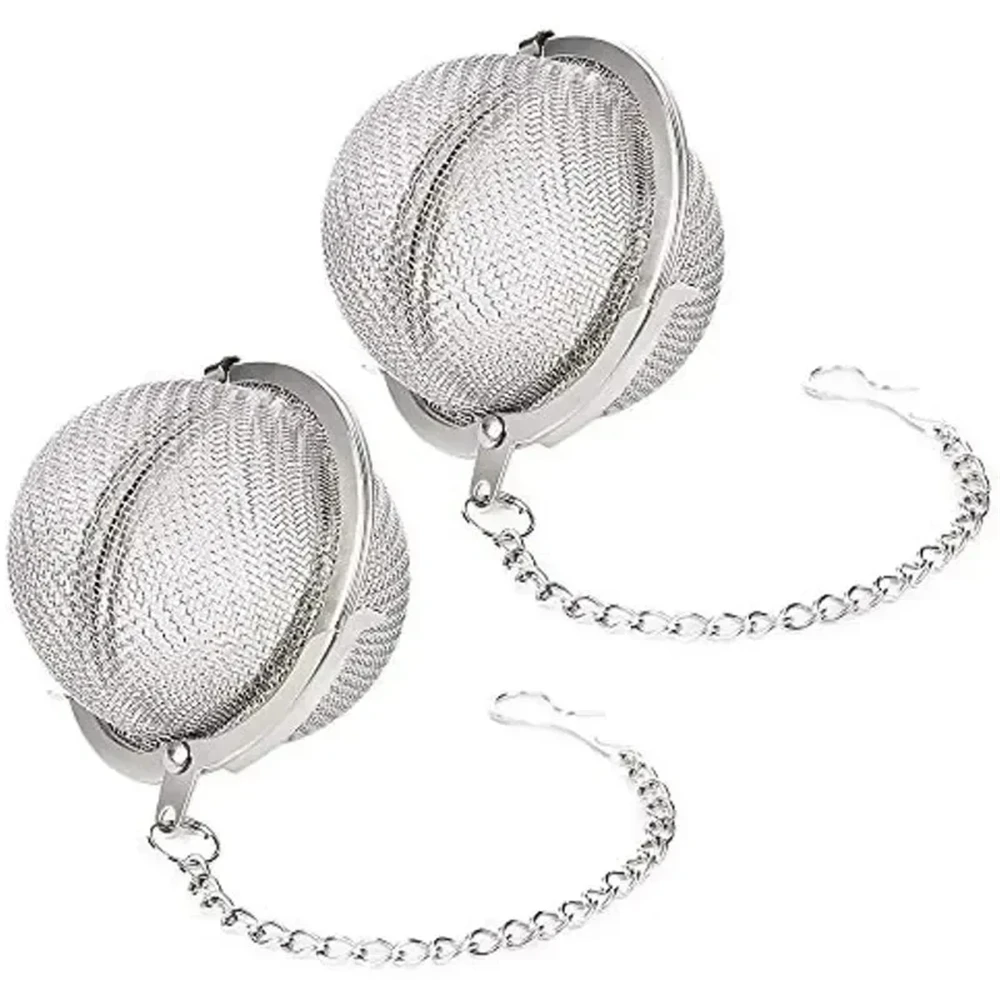 1-2Pcs Stainless Steel Tea Ball, 2.04 Inch Mesh Tea Infuser StrainersPremium Filter Interval Diffuser For Loose Leaf