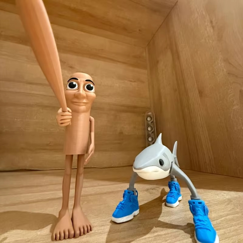 Tungtung Sahur Tralalelo Tralala Shark Shimpanzini Bananini Anime Action Figure Collectible Model Garage Kit Toys Gift