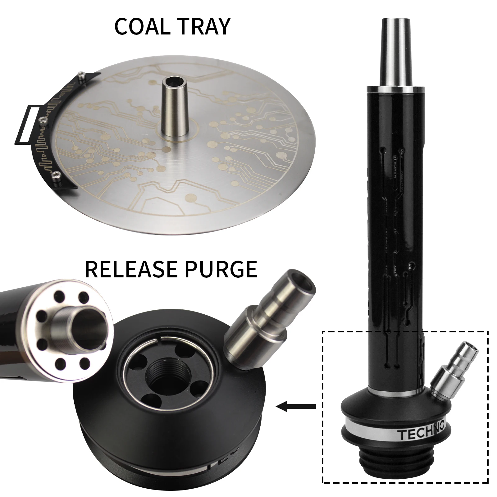 Geometry Hookah Techno with Silicone Hose Metal Tray Shisha Narguile Sheesha Chicha Cachimbas Hookah Geometry