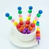 1/5/10 Pcs Creative 7 Colors Sugar-Coated Round Gourd crayon Cartoon Graffiti Pen Fun Learning Stationery Gifts For Kids 2