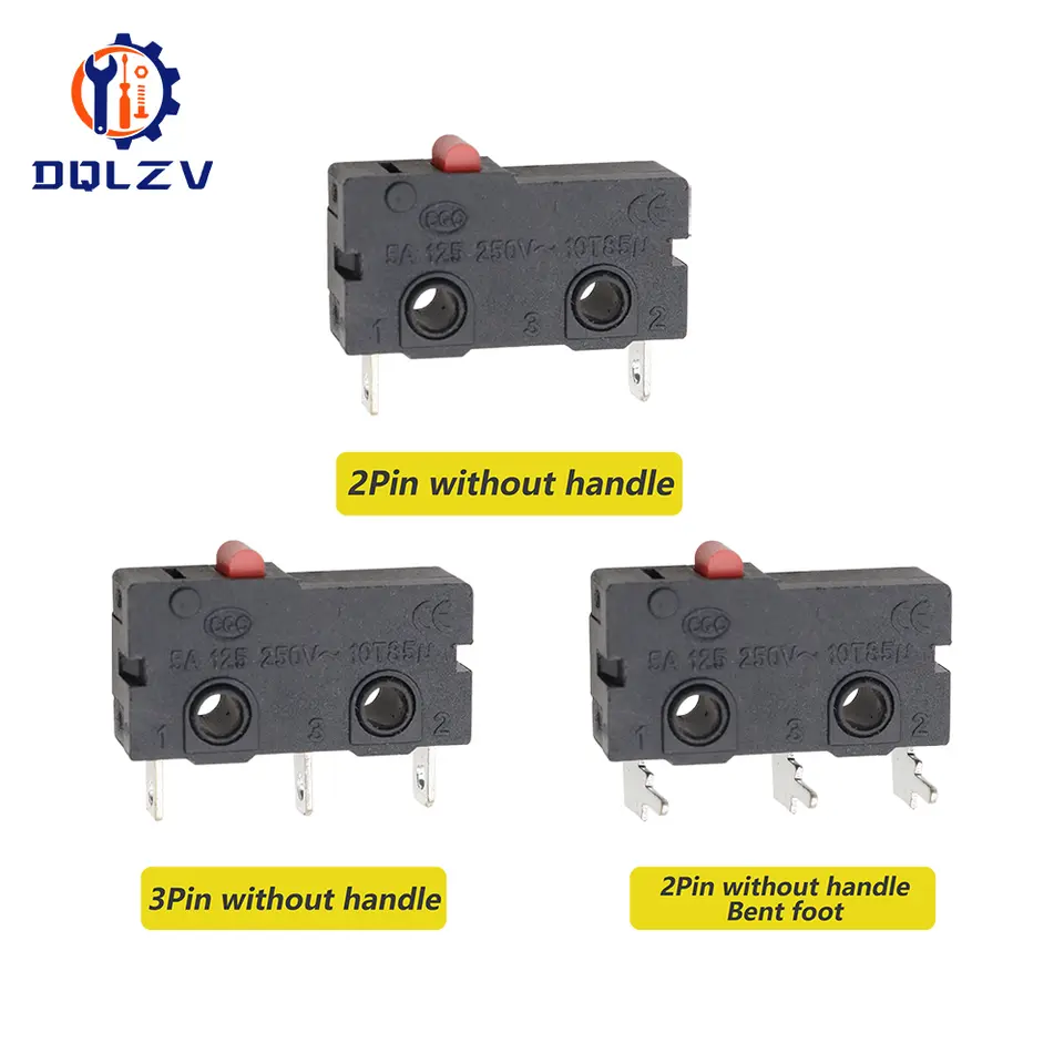 5A 125V250V KW12 Travel Limit Switch KW11-3Z-2 With Handle 16mm Contact Button Micro switch KW12-N 2Pin/3Pin KW12-A NO/NC image 5