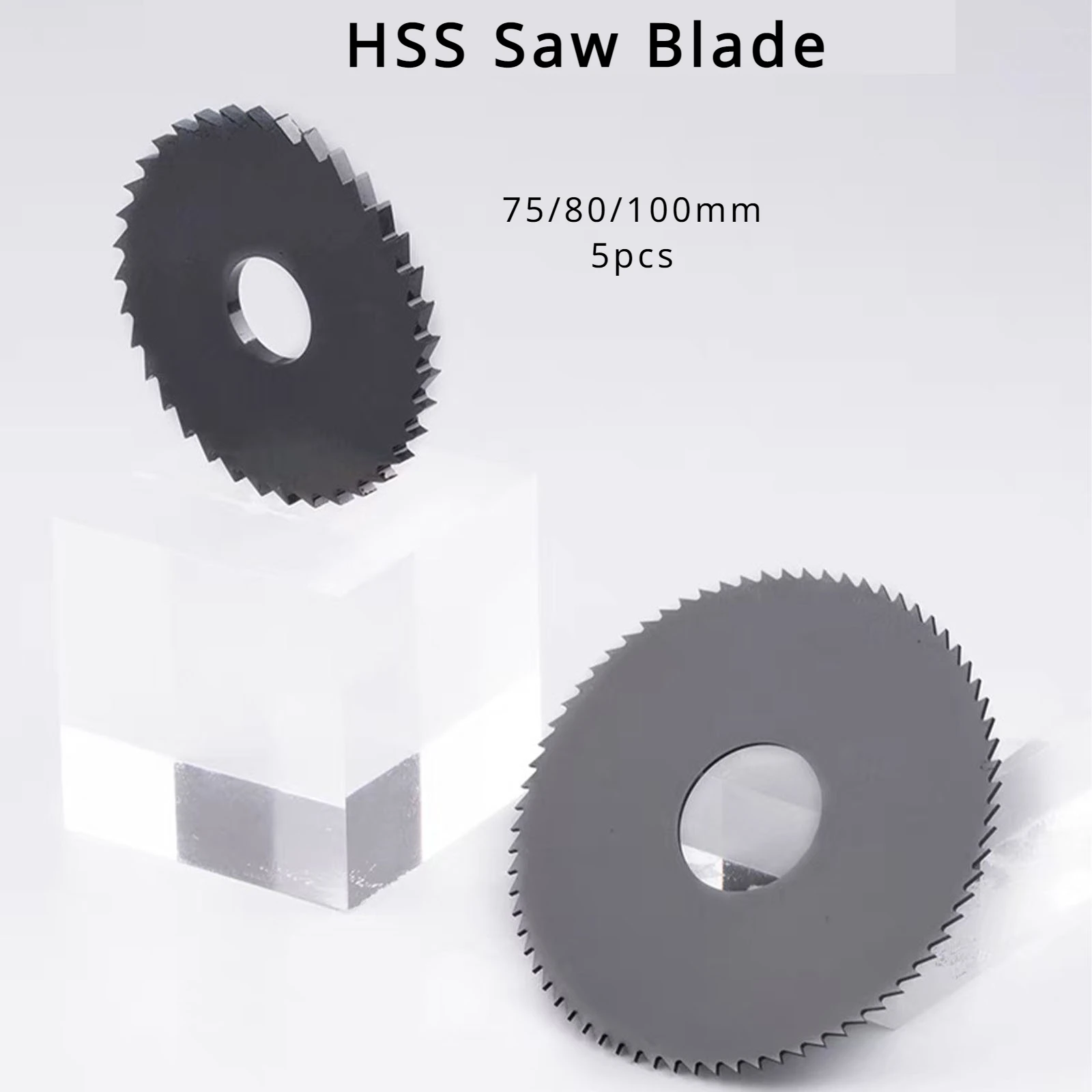

75/80/100mm 5pcs HSS Circular Saw Blade Disc Black Nitride Coat Milling Cutter Cutting Disc Multifunction Power Tool Accessories