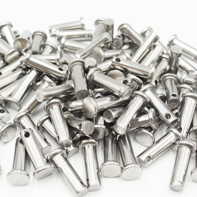 Flat Head Clevi Pin Shaft with Hole Kit M3 M4 M5 M6 M8 M10 Stainless Steel Location Positioning Cylindrical Dowel Locating Pins cylindrical locating dowel pin