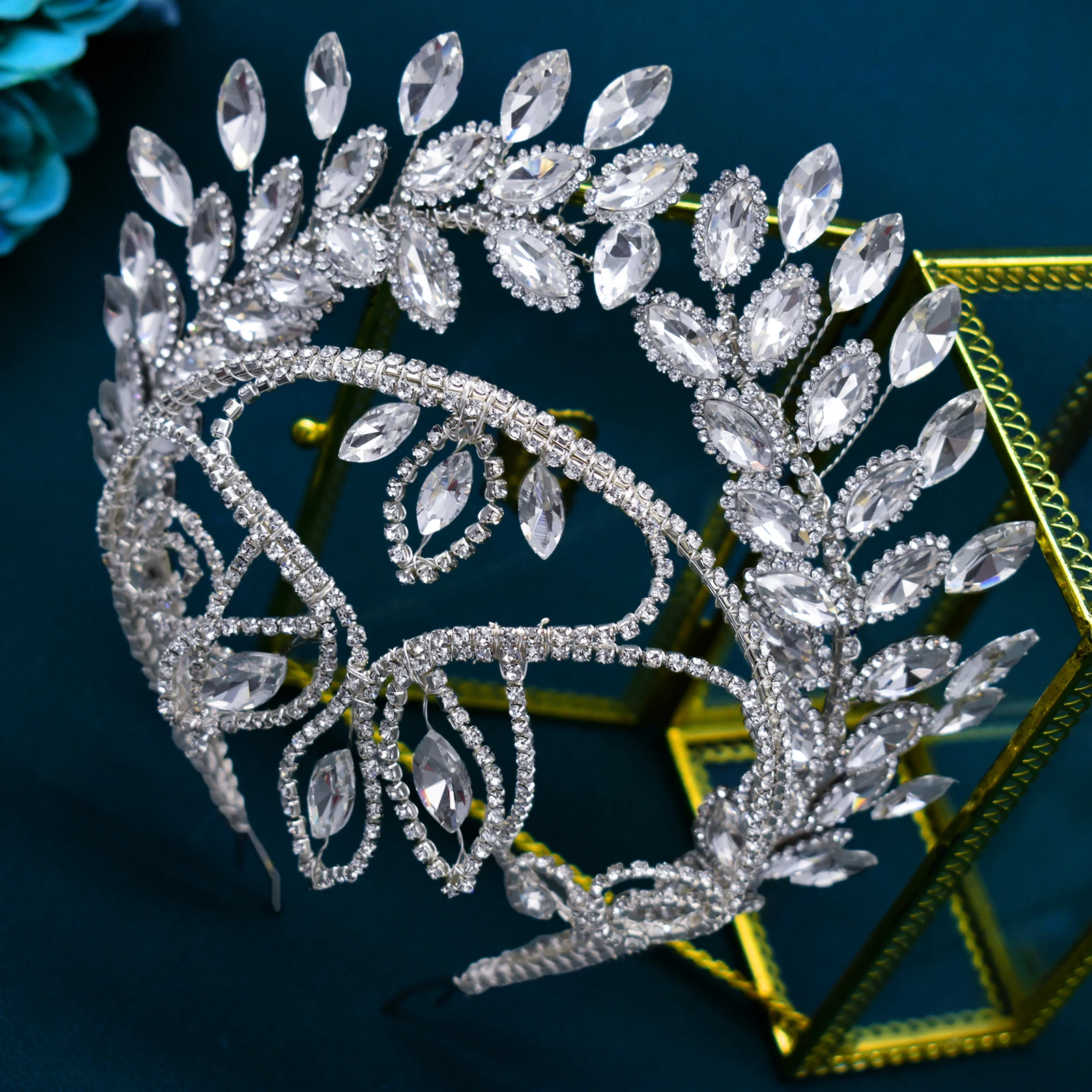 DZ130 Handmade Wedding Headband Wedding Headwear Bridesmaid Party Headdress Bridal Hair Accessories Woman Tiara Headdress