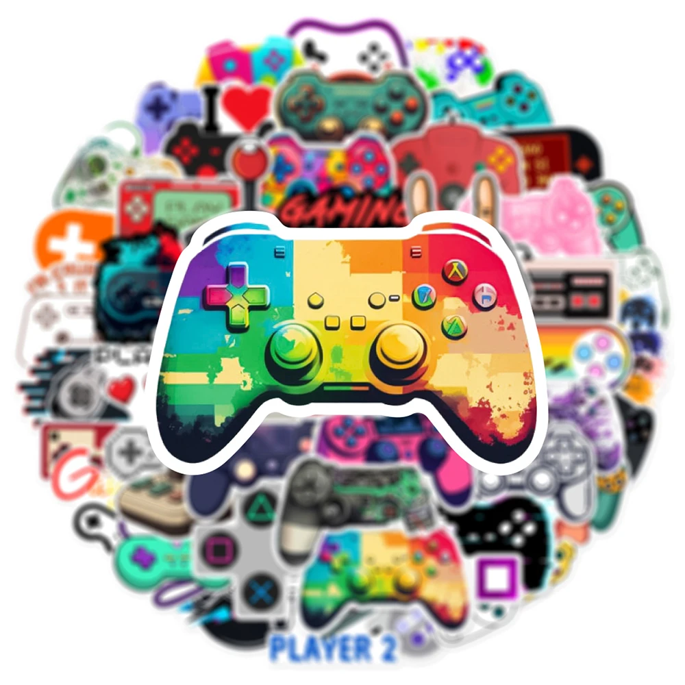 10/30/50pcs Vintage Video Games Gamepad Stickers Cartoon Graffiti Decals for Skateboard Helmet Scrapbook Cool Sticker Decoration - 4