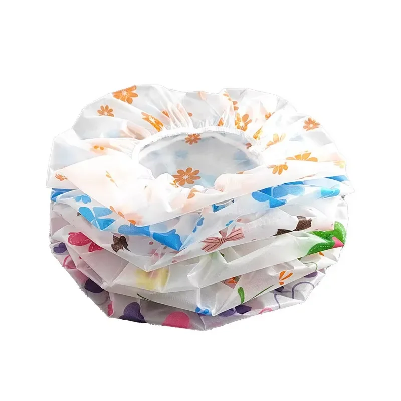 1PC Reusable Shower Cap with Elastic Band Waterproof & Thicken Bathing Hat for Women Perfect for Hair Salon & Home Use