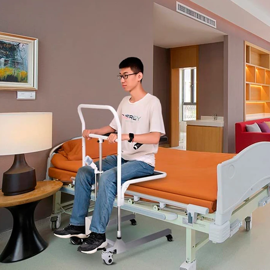 Electric Patient Lift Wheelchair Transfer Chair 180 Degree Split Cushion Seat Universal Mute Wheel Up and Down Remote Control 3