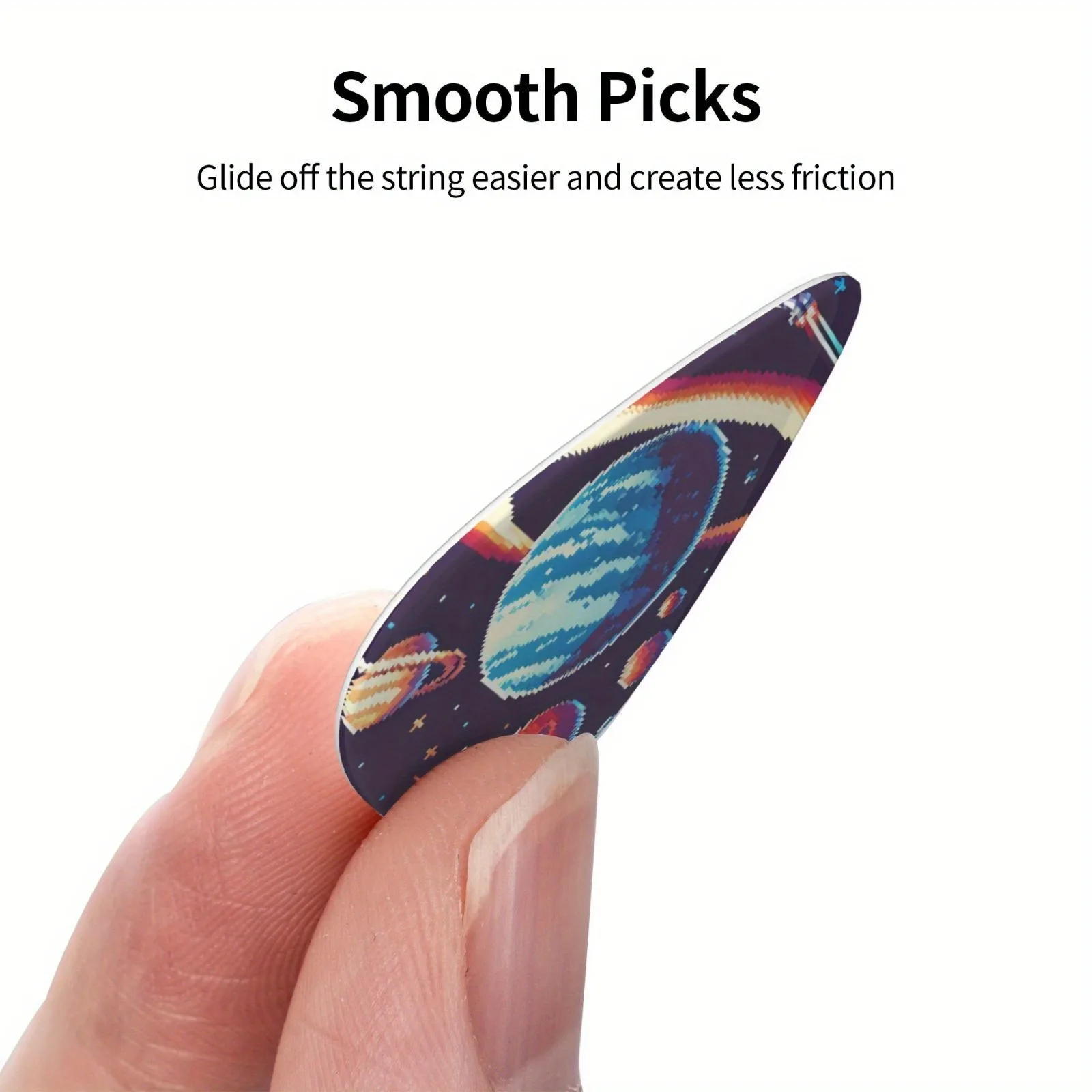 0.71/1.0Mm 12PCS Guitar Picks Premium ABS Material Smooth Finish Dual-Sided Color Printing PP Storage Box