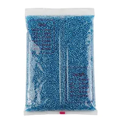 Elegant Transparent Silver Glass Seed Beads - 450g Assortment for Jewelry Crafting and DIY Accessories (Lake blue)