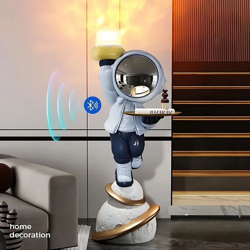 Modern Nordic Style Home Decor Astronaut Floor-standing Large Ornaments Sculpture Resin Crafts Statue Bedroom Housewarming Gift 2