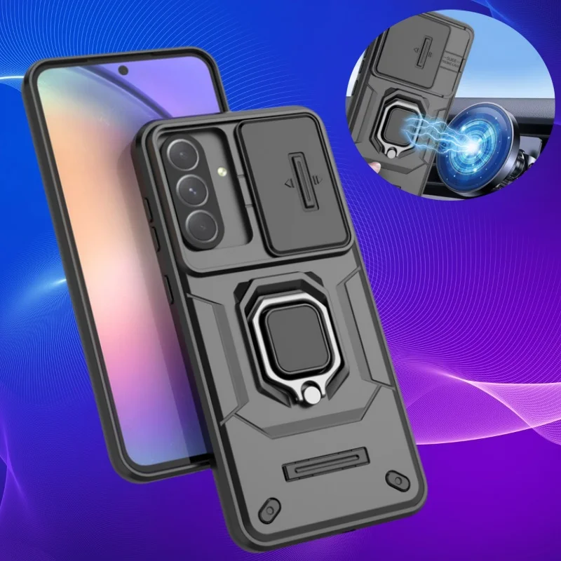 Protective Slide Camera Lens Phone Case - Durable Armor Back Cover for Samsung Galaxy A56 5G