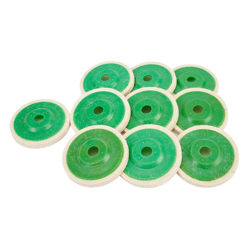 10pcs 100mm Wool Polishing Wheel Buffing Pads Angle Grinder Wheel Felt Polishing Pad Disc For Power Tool Accessories 10pcs ногти файл 100 180 песчаный буфер блок педикюр маникюр buffing польских инструментов красоты профессиональные ногти файлы