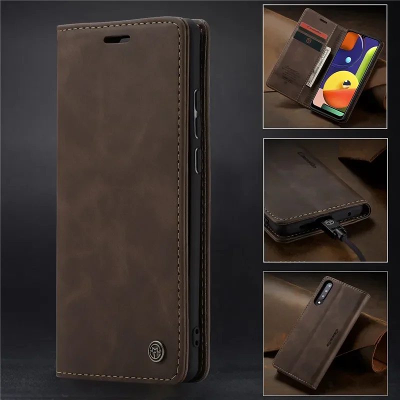 Premium Flip Leather Wallet Card Case - Elegant Protective Cover