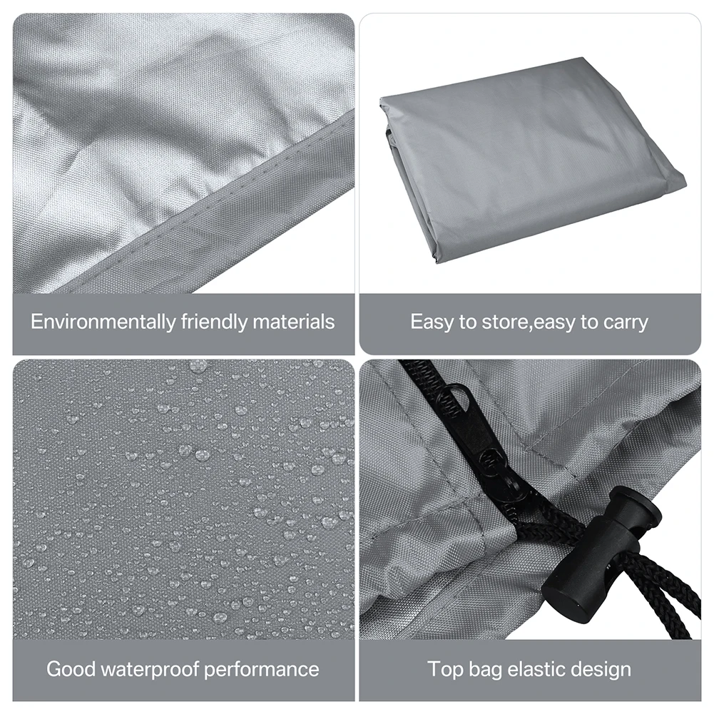 Waterproof Patio Hanging Egg Chair Cover Windproof Swing Egg Chair Cover Egg Chair Slipcover With Zipper and Adjustable Hem Cord 2