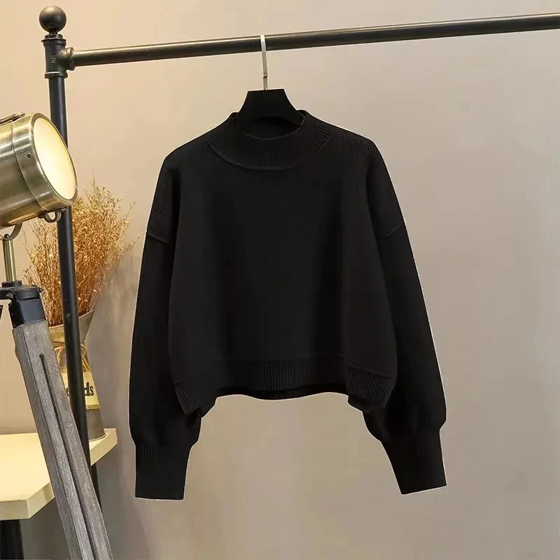Suit Female Autumn and Winter Design Set of Head Sweater Slim High Waist Plus Pants