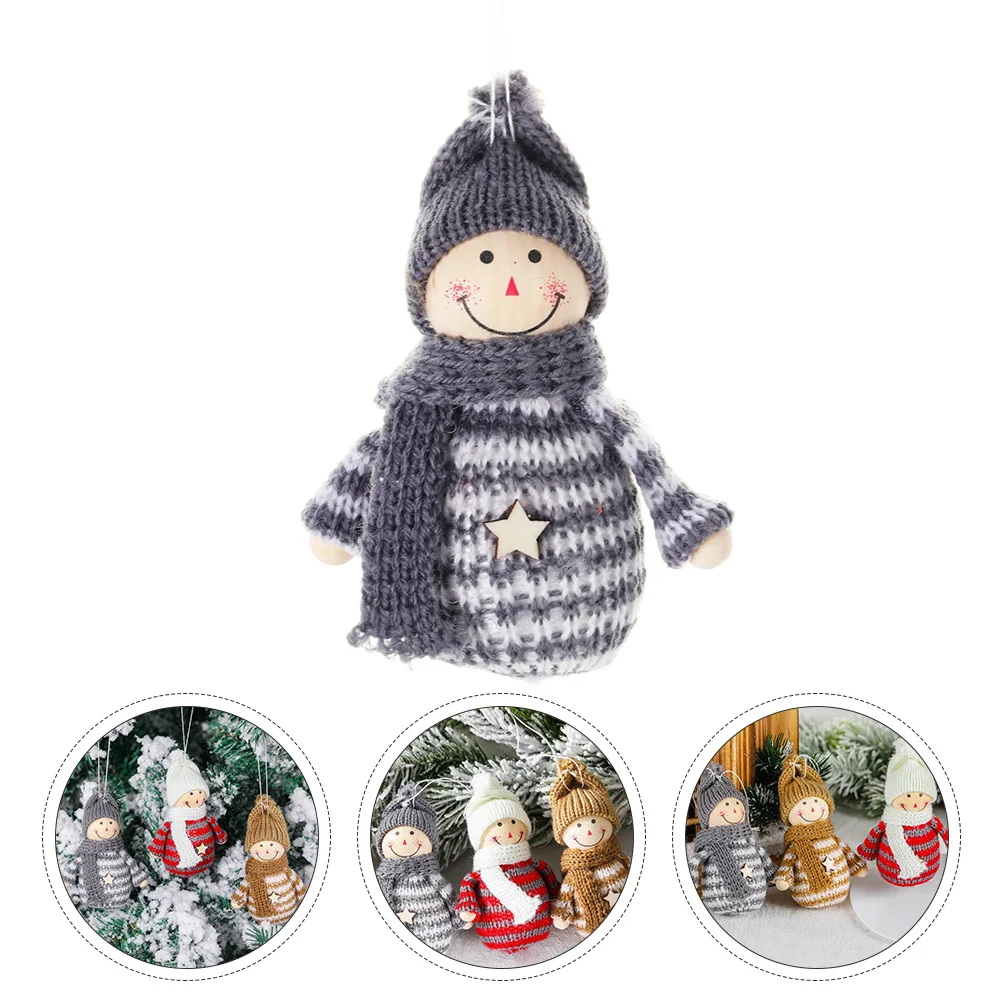 

Christmas Snowman Tree Decorations Adorable Ornaments Wood Hanging Pendant