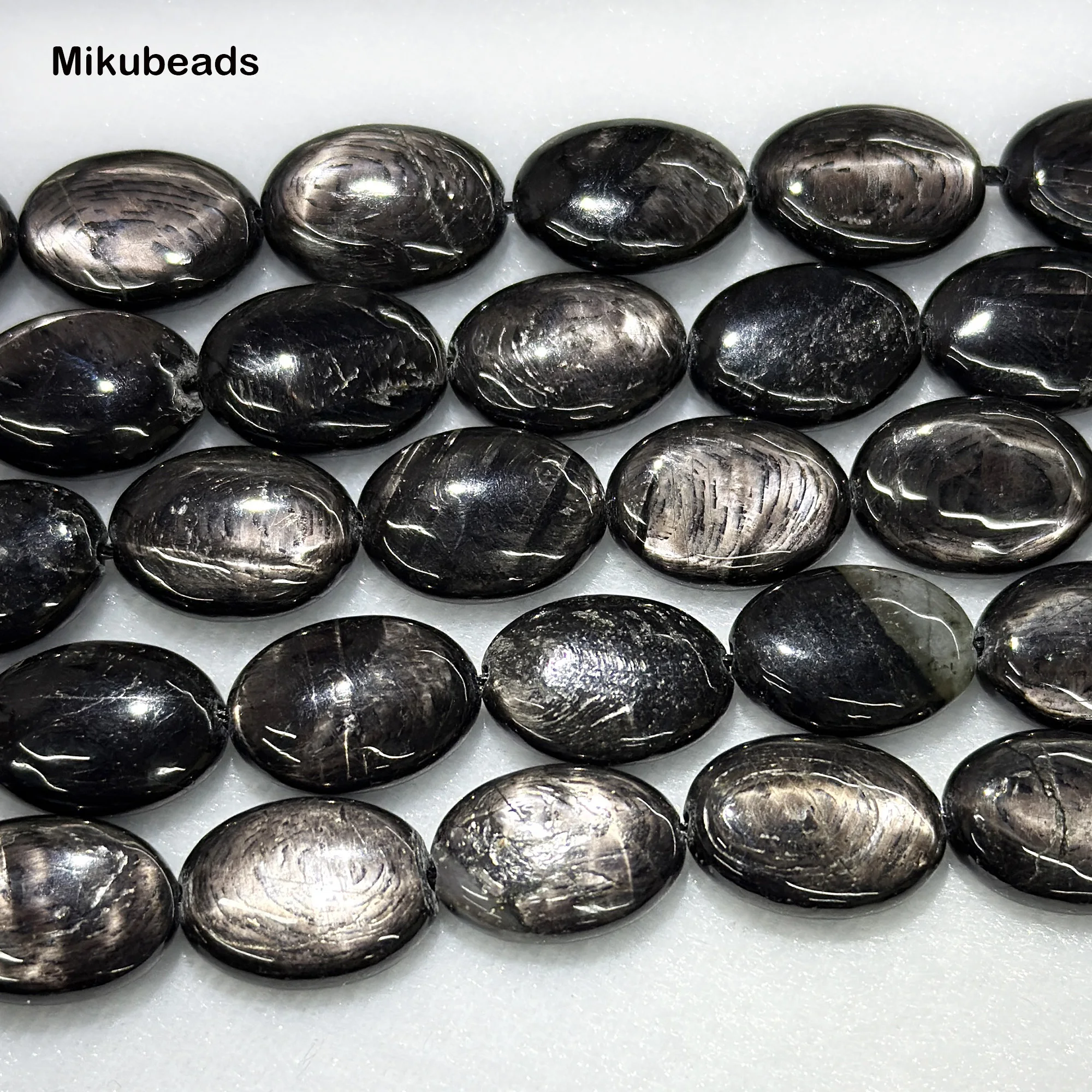 12*16mm Hypersthene Smooth Oval Loose Beads For Making Jewelry DIY Necklace Bracelet Or Gift