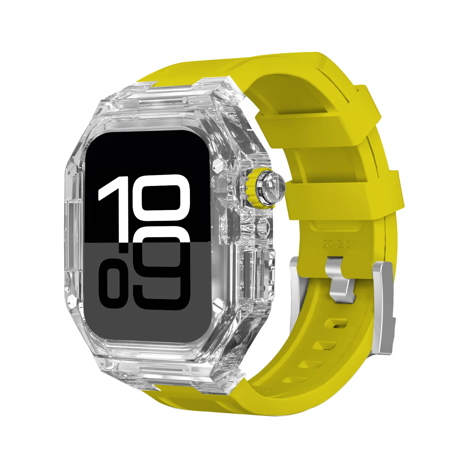 Luxury Transparent Modification Kit Case for Apple Watch with Silicone Strap