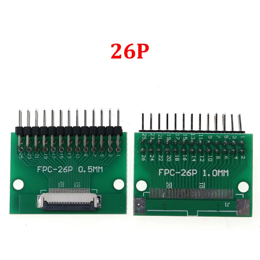 Versatile FPC/FFC Adapter Board with Double Row Straight Needle Connector – 0.5mm to 2.54mm Conversion, Multiple Pin Options Available