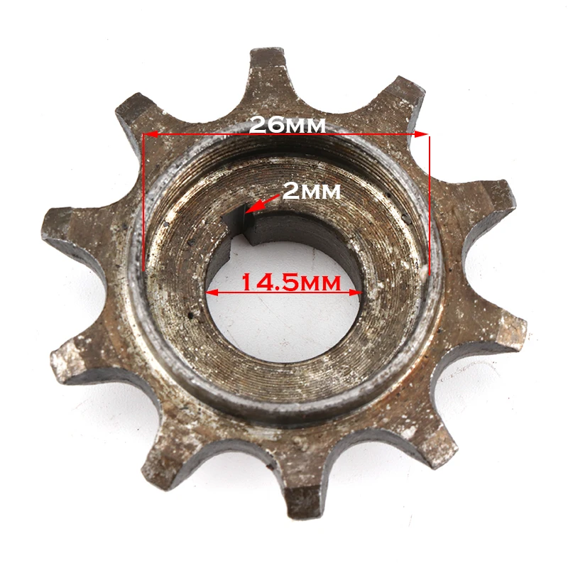 10T Teeth Mini Front Engine Sprocket Cog For 415 Chain 48cc 66cc 70cc 80cc 2 Stroke Engines Motorized Bicycle Accessories