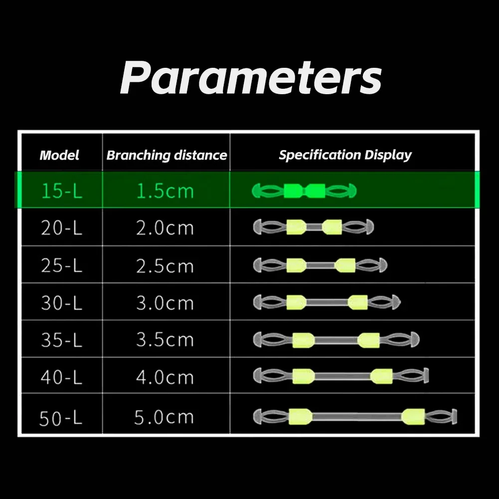10Pcs Double Hook Silicone Fish Hook Fixed Distance Splitter Anti-wrap Beans Fish Line Separator Space Bean Line Swivel Tools