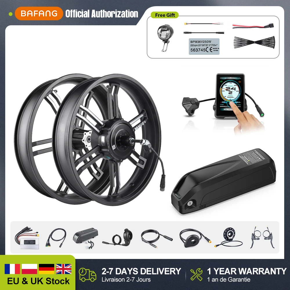Bafang 750w Integrate Hub Motor Front Rear Electric Bicycle Wheel Kits 20 Inch Ebike Conversion