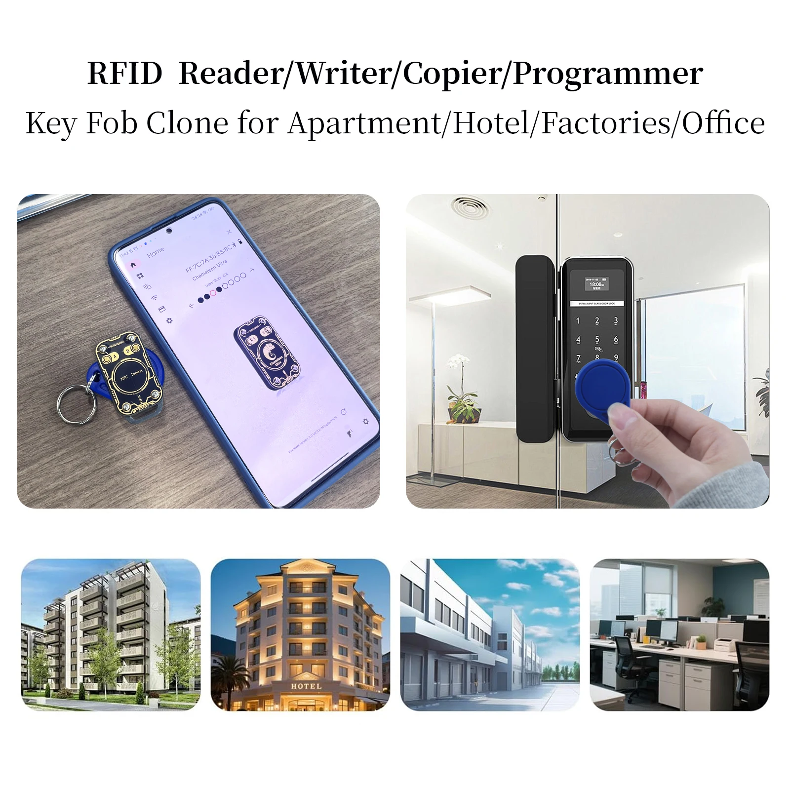 Vedere frontală a dispozitivului RFID