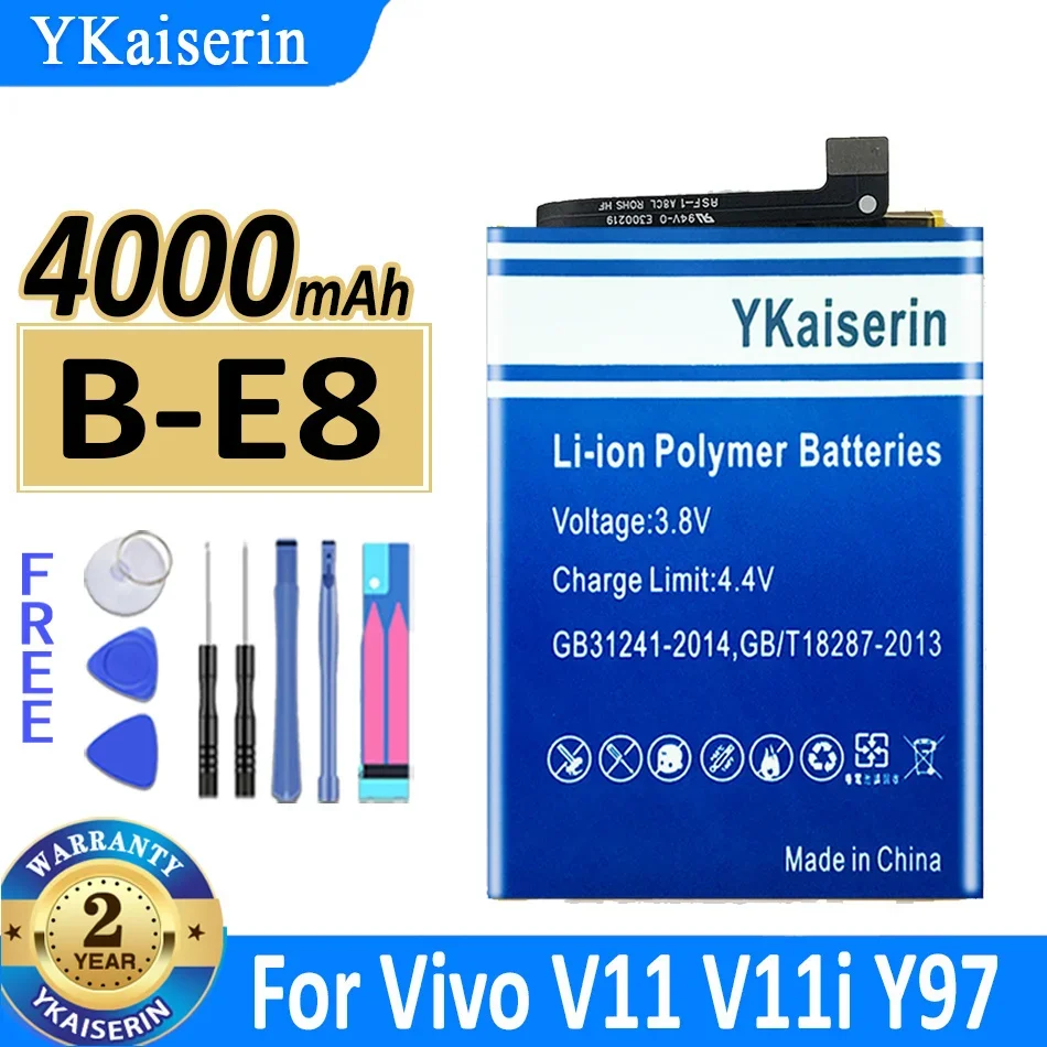 

4000mAh YKaiserin Battery B-E8 For Vivo V11 V11i Y97 1806 V1813T V1813A Batteries