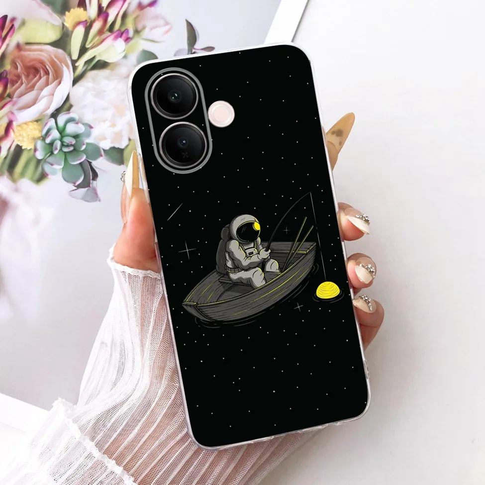 Clear Luxury Cute Cat & Butterfly Painted Case