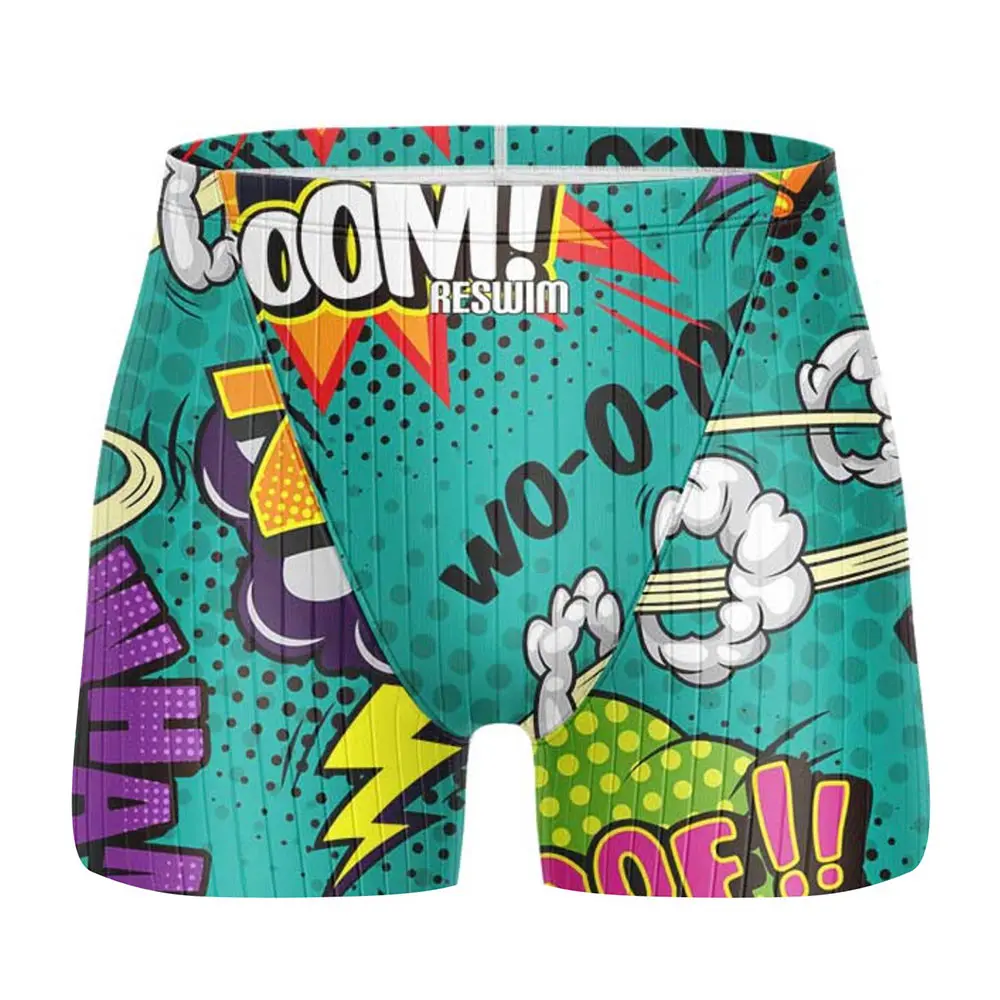 Mens Print Jammer Swimsuit Athletic Training Trunks Bathing Suit Durable Training Swimming Shorts Summer Surfing Diving Swimwear swim trunks swim shorts
