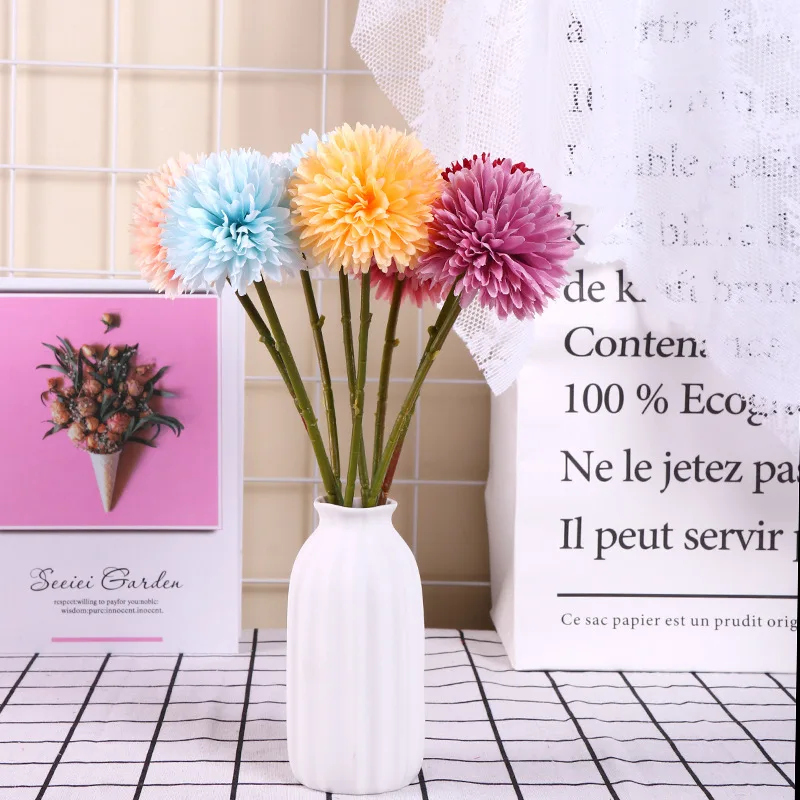 

Artifical Flowers Home Decoration Ping Pong Bouquet Wedding Decoration Simulation Flower Living Room Decoration Table Ornament
