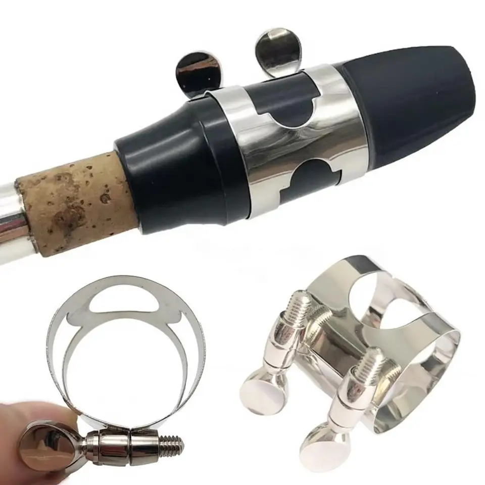 thumbnail image 2 of Clarinet Ligature With Adjustable Screws, Vintage Clarinet Mouthpiece B Flat Ligature For Bb Clarinet Mouthpiece WoodWinds Instrument Clarinet Mouthpiece Ligature Bass Clarinet Mouthpiece(#1 2 of 11