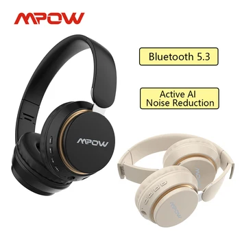 Mpow J2 ANC Wireless Bluetooth Headphones Upgraded Active Noise Reduction Over-Ear Headphones Long-lasting 24 Hours Playtime 1