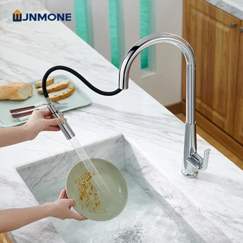 Guangdong Rubinetto per lavello da cucina di alta qualità Rubinetto da cucina moderno in ottone senza piombo di lusso Rubinetto per acqua miscelatore monoforo caldo e freddo 1