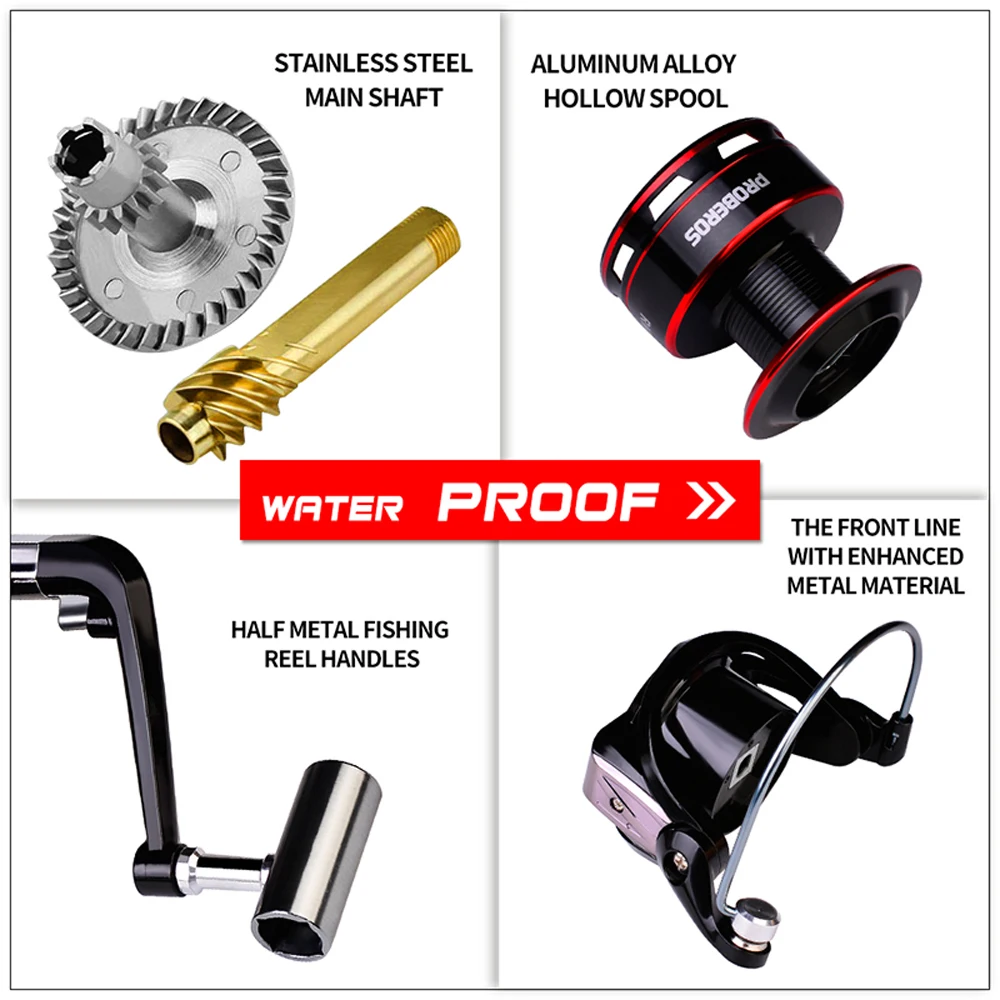 PROBEROS 釣りリール 500-7000 シリーズ全金属スプールスピニング