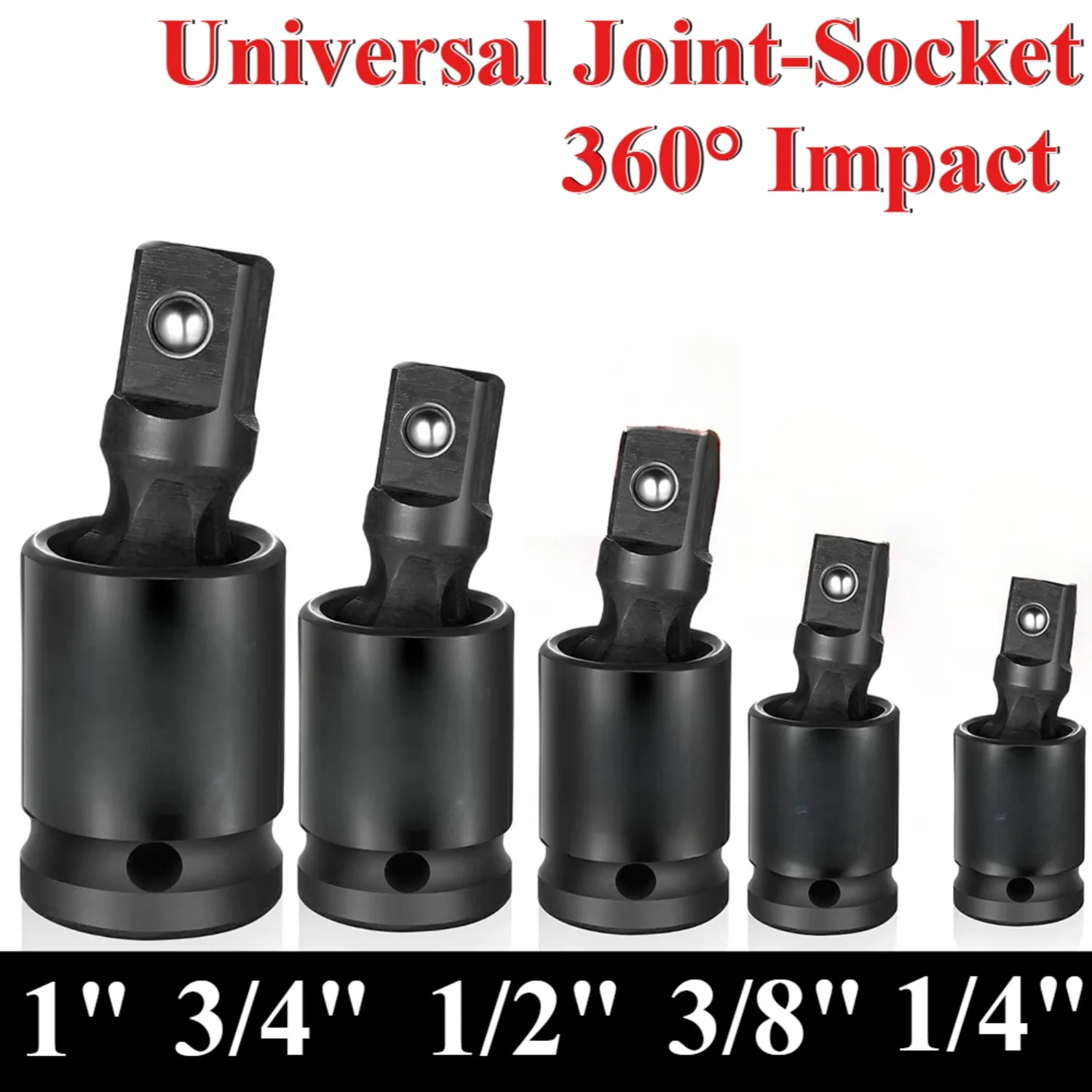 360° Impact Universal Joint-Socket Set Swivel Knuckle Joint Air Wobble Socket Adapter Extension Electric Wrench 1/2 3/8 1/4 360° Impact Universal Joint-Socket Set Swivel Knuckle Joint Air Wobble Socket Adapter Extension Electric Wrench 1/2 3/8 1/4