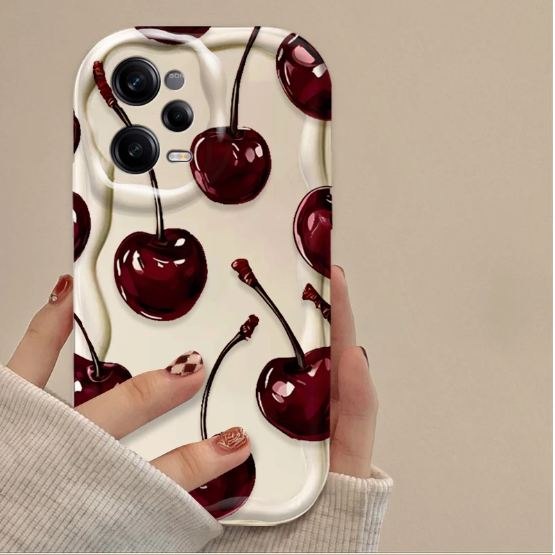 Red Cherry Butterfly Design Phone Case