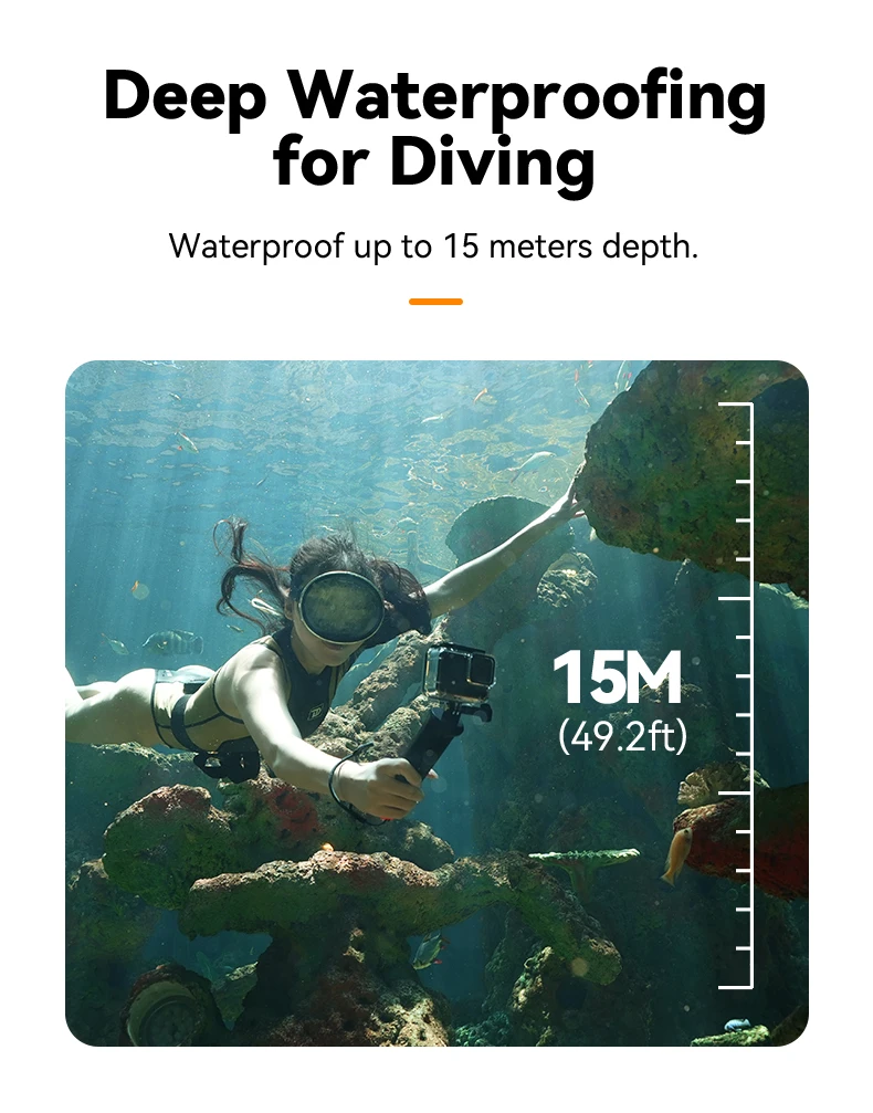 TELESIN Buoyancy Bar Selfie Stick Waterproof Selfie Stick With Hand Strap Wirele