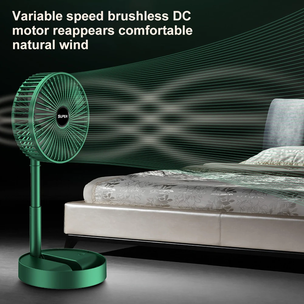 New Desktop Foldable Retractable Small Fan Mini Portable Charging Usb Home Low Noise High Duration Standby Mini Electric Fan