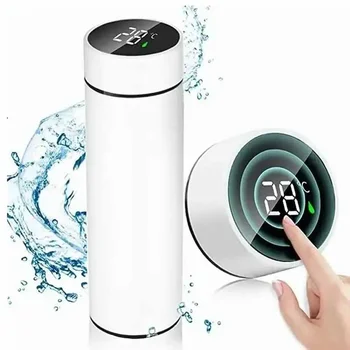 Intelligent Temperature Display Thermal Mug 304 Stainless Steel Thermos Bottle Long-lasting Heat Preservation Cute Water Bottle