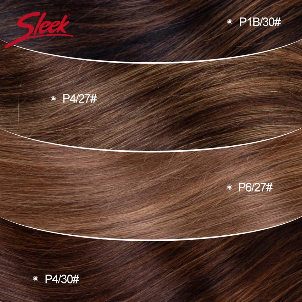 Sleek Brazilian Straight P4/27 P6/27 Brown P4/30 P1B/30 Human Hair Weave Bundles 100% Natural Rmy Hair Extension 10 To 26 Inches 4