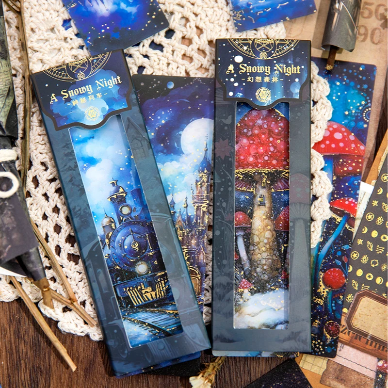 

Yoofun 10pcs/lot Snowy Night Bookmarks for Books/Share/Book Markers/Tab for Students Friends Gift Stationery