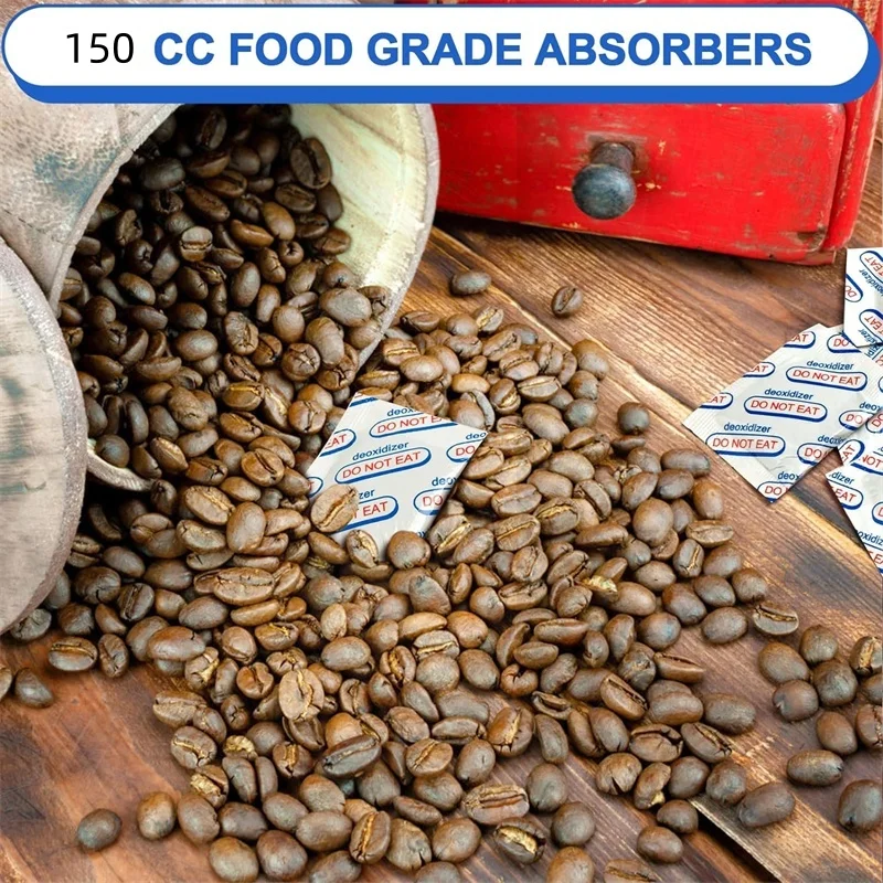 Vacuum Sealed Bag Jars, Oxygen Absorbers for Food, Dry Food, Storage, Cans for Food, Long Term Storage, 150Cc 3
