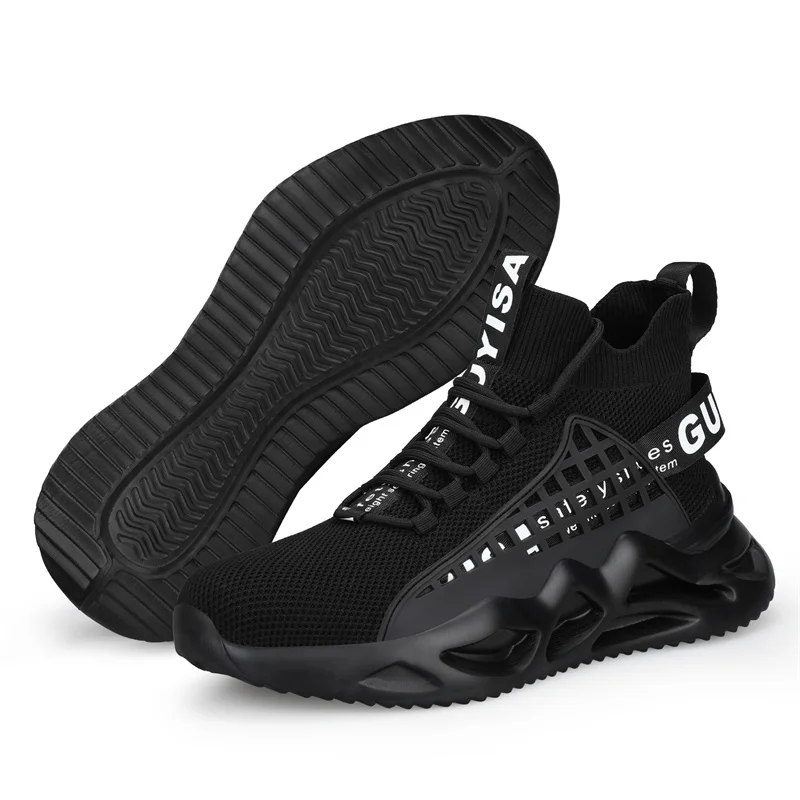 Men\'s Boots Safety Shoes Steel Toe Boots Breathable Puncture-Proof Work Safety Boots Male Footwear Construction Sneakers
