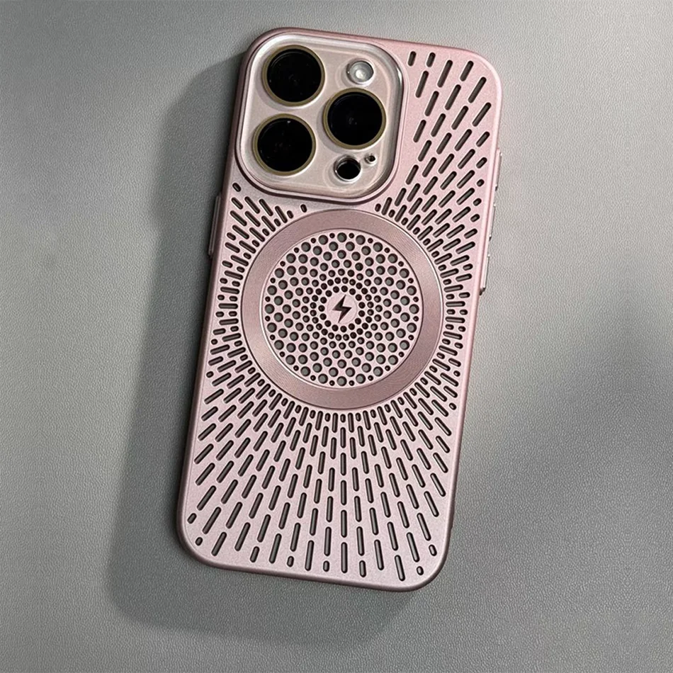 Sleek Ultra Slim Heat-Breathable Magnetic Phone Case with Lens Overlay